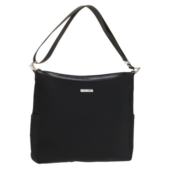 GUCCI Shoulder Bag Canvas Black Silver Auth SW823 - Picture 1 of 16